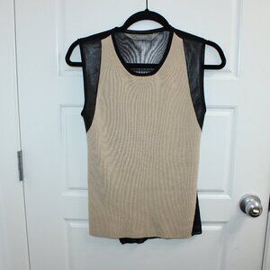 Reed Krakoff Sleeveless Ribbed Wool Cashmere Silk Blend Sweater Mesh Back XS